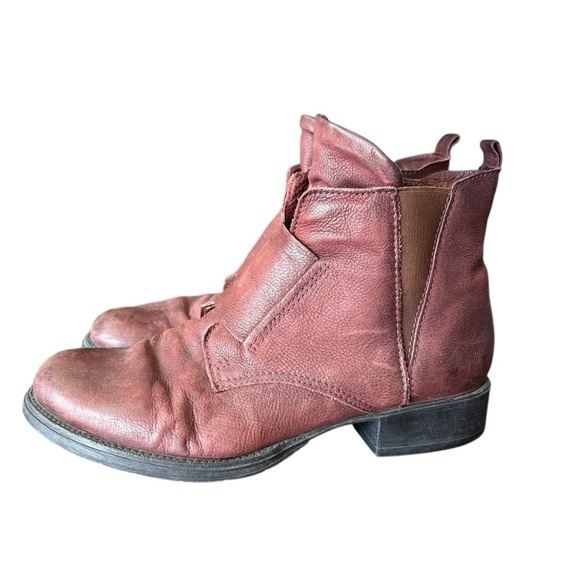 MJUS Leather Ankle Boots In The Color Merlot Size 40 - Picture 3 of 8